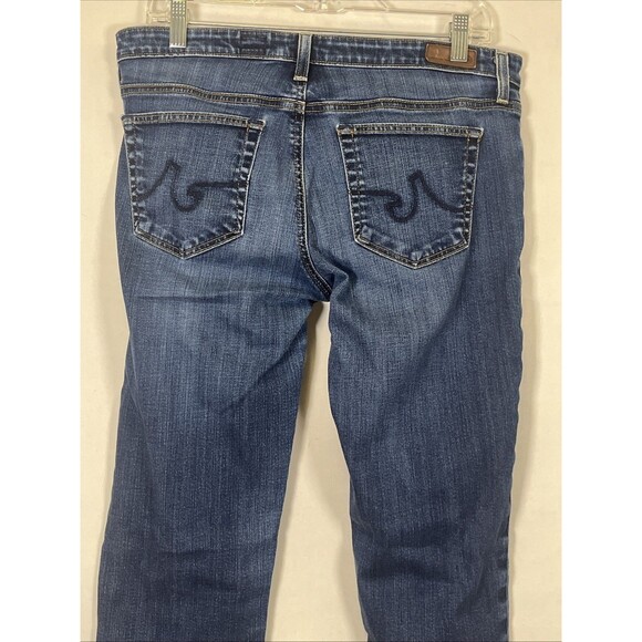 AG Adriano Goldschmied Jeans The Stilt Raw Hem Cigarette Leg Frayed Ankle Blue - Picture 5 of 8